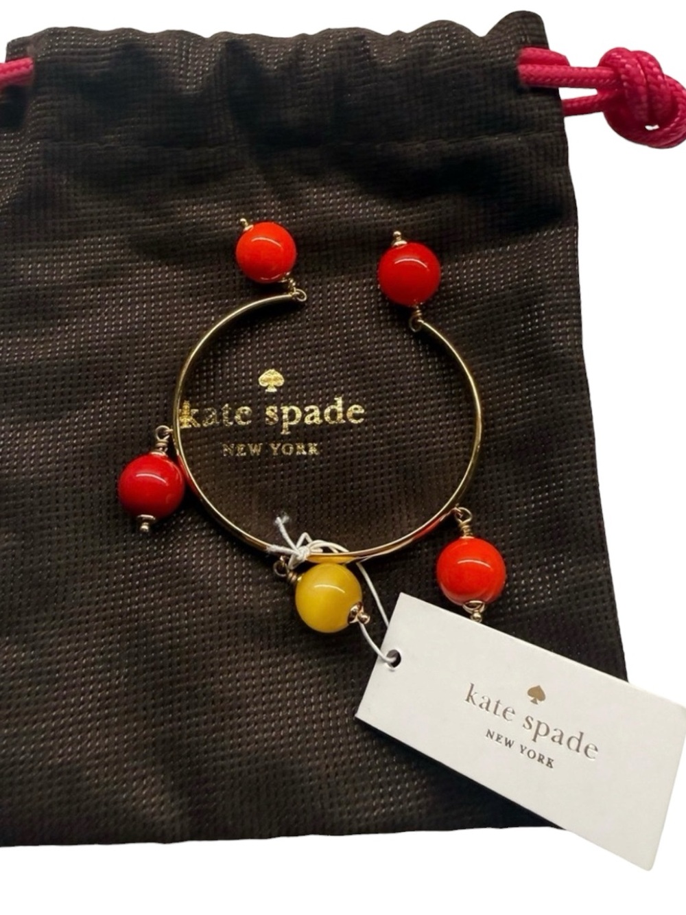 KATE SPADE SECOND NATURE CUFF BRACELET IN ORANGE YELLOW MULTI